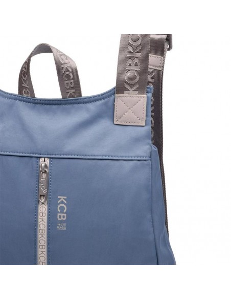 Mochila Vegana Azul Antirroubo Kcb - Combo