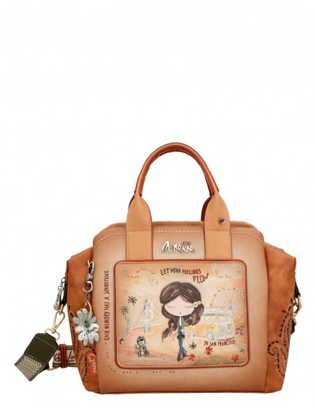 Bolso De Mano Anekke - Peace & Love Camel