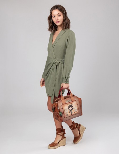 Bolso De Mano Anekke - Peace & Love Camel