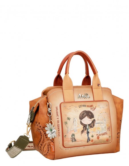 Bolso De Mano Anekke - Peace & Love Camel