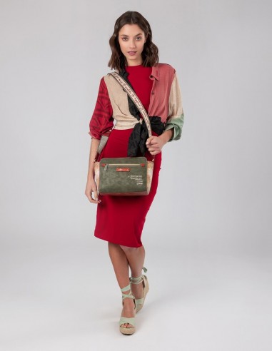 Bandolera Rectangular Anekke - Peace & Love Camel