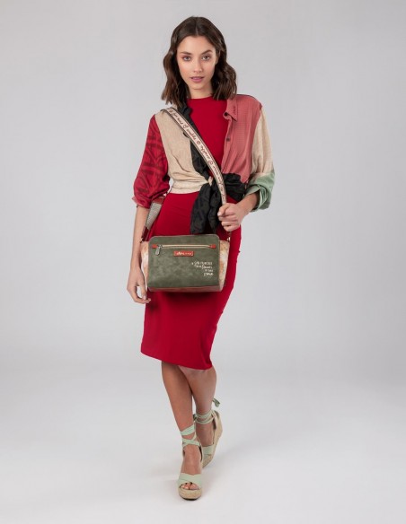 Bandolera Rectangular Anekke - Peace & Love Camel