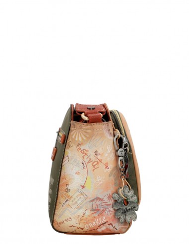 Tiracolo Rectangular Anekke - Peace & Love Camel