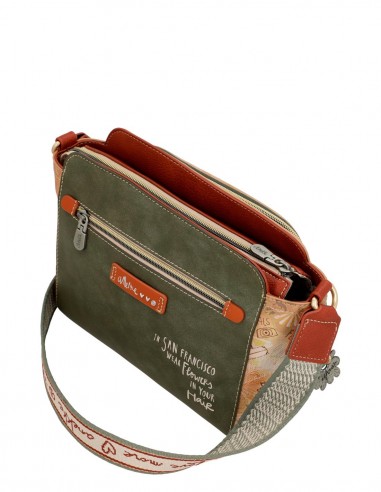 Bandolera Rectangular Anekke - Peace & Love Camel