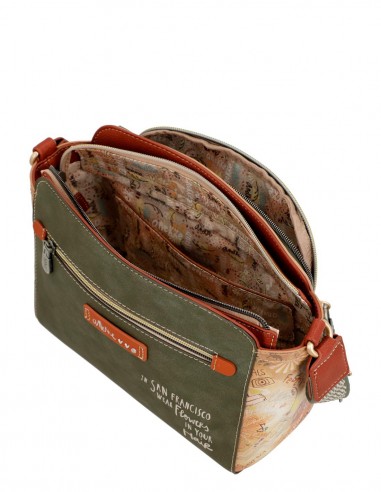 Tiracolo Rectangular Anekke - Peace & Love Camel