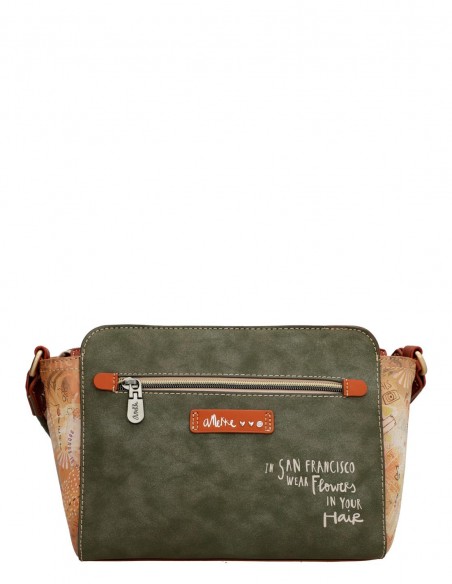 Bandolera Rectangular Anekke - Peace & Love Camel