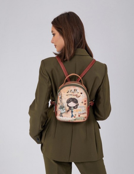 Mochila Pequeña Anekke -Peace & Love Camel