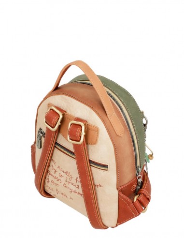 Mochila Pequena Anekke -Peace & Love Castanho