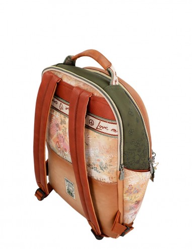 Mochila Escolar Anekke - Peace & Love Camel: Mochila Escolar Anekke - Peace & Love Camel