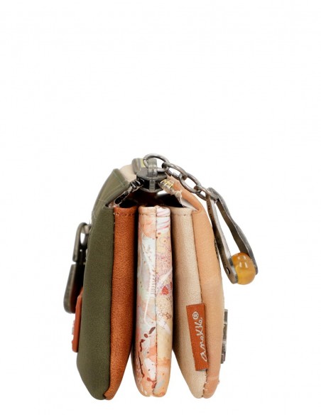 Moneder Triple Compartiment Anekke - Peace & Love Camel