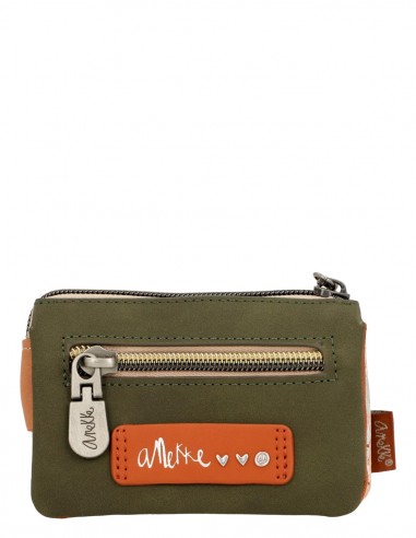 Monedero Triple Compartimiento Anekke - Peace & Love Camel