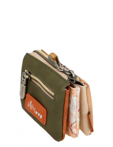 Moneder Triple Compartiment Anekke - Peace & Love Camel