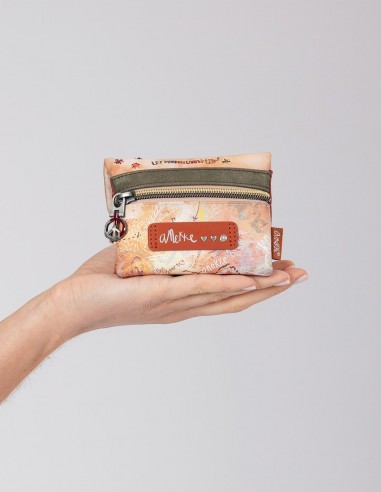 Monedero Con Solapa Anekke - Peace & Love Camel