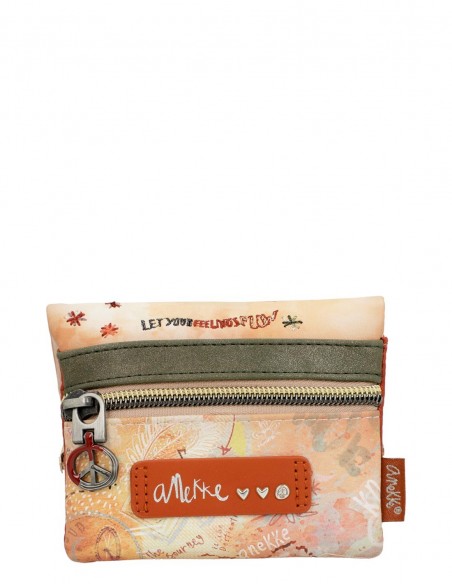 Moneder Amb Solapa Anekke - Peace & Love Camel
