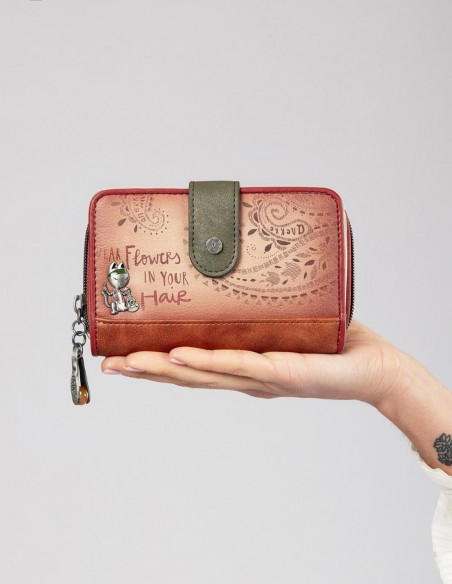 Cartera Rfid Anekke - Peace & Love Camel