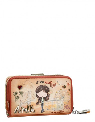 Cartera Rfid Anekke - Peace & Love Camel