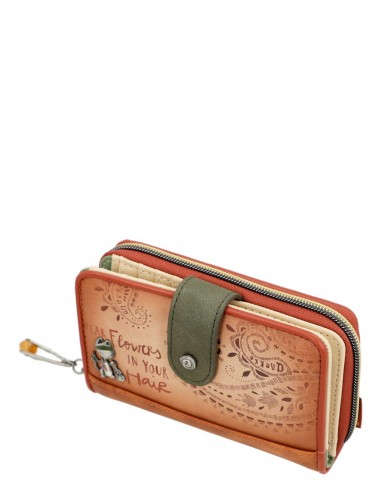 Cartera Rfid Anekke - Peace & Love Camel