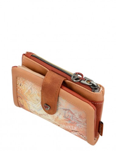 Carteira Suave Rfid Anekke - Peace & Love Camel