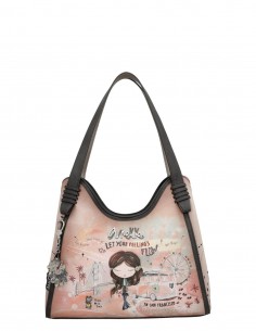 Bolso De Hombro Anekke - Peace & Love Rosa
