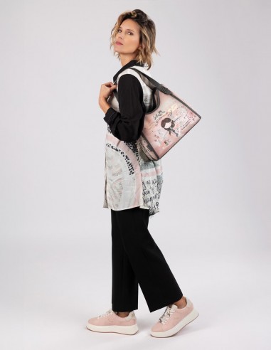 Bolso De Hombro Anekke - Peace & Love Rosa