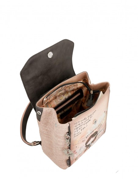 Mochila Urbana Anekke - Peace & Love Rosa