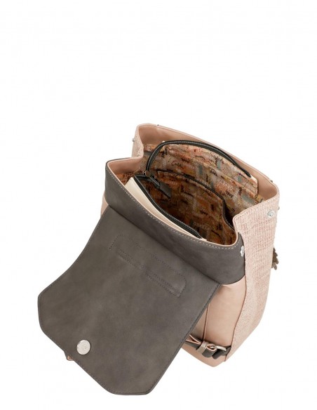 Mochila Urbana Anekke - Peace & Love Rosa