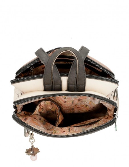 Mochila Doble Compartimento Anekke - Peace & Love Rosa