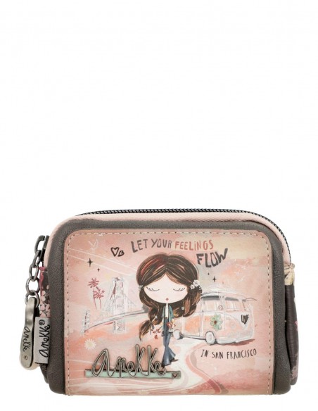 Carteira Anekke - Peace & Love Rosa