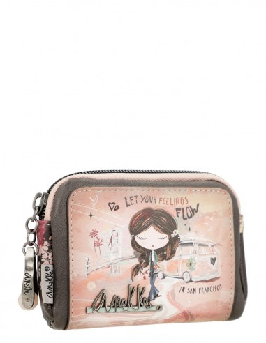 Monedero Anekke - Peace & Love Rosa