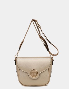 Bandolera dorada con solapa Binnari - Elsa