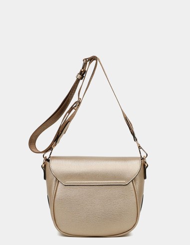 Mala dourada com aba Binnari - Elsa.