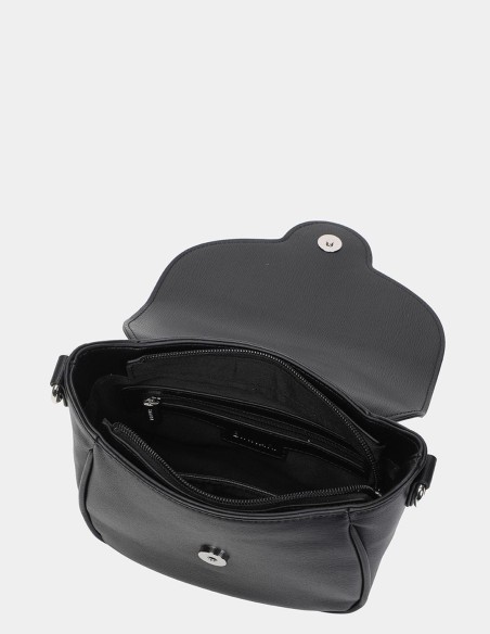 Tiracolo preta com aba Bolsa à tiracolo - Elsa.