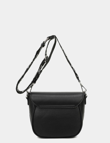 Bandolera Negra Amb Solapa Binnari - Elsa