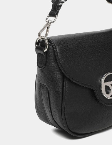 Bandolera Negra Amb Solapa Binnari - Elsa