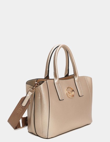 Bolso de mano dorado Binnari - Elsa