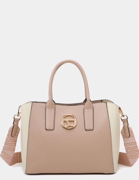 Bolso de mano rosa palo Binnari - Elsa