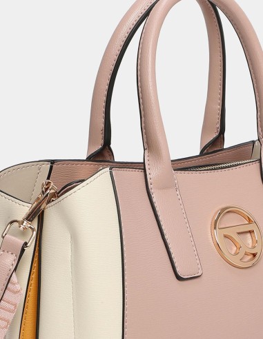 Bolso de mano rosa palo Binnari - Elsa