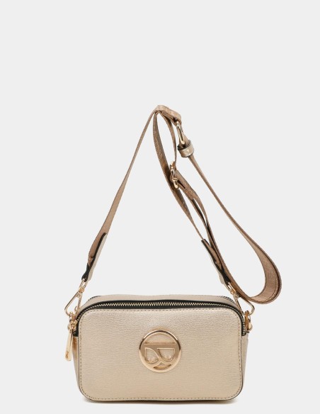 Bandolera pequeña dourada Binnari - Elsa