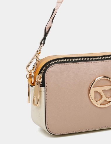 Bandolera pequeña rosa palo Binnari - Elsa