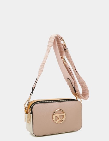 Bandolera pequeña rosa palo Binnari - Elsa