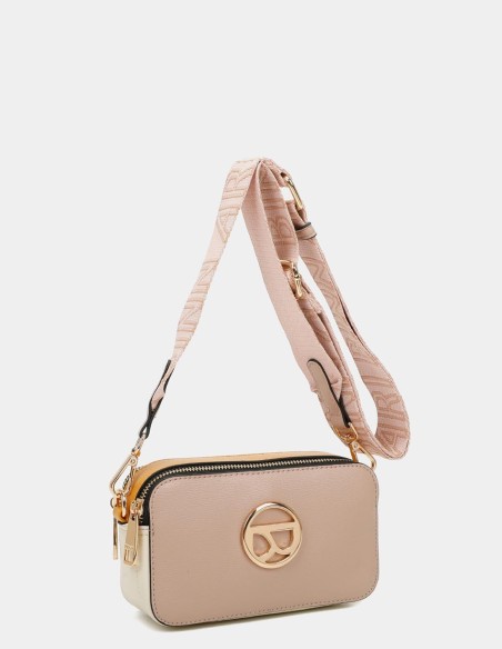 Mala a tiracolo pequena rosa velho Binnari - Elsa.