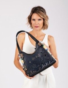 Bolso de Hombro Azul Marino Anekke- Studio