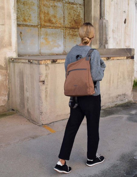 Mochila Antirroubo Grande Castanha KCB - Shine