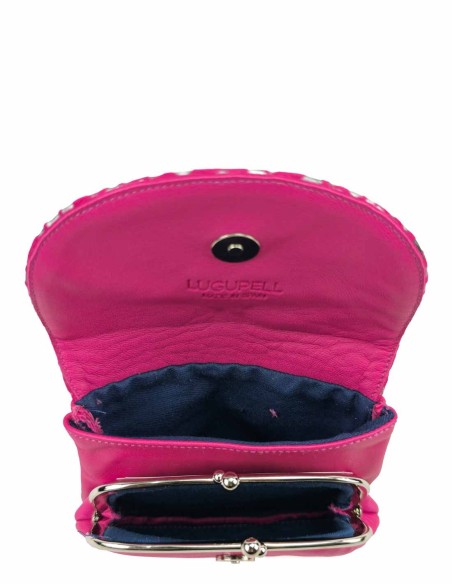 Porta-Moedas Fúcsia com Fecho da Vovó Lugupell Gaudí - Prata