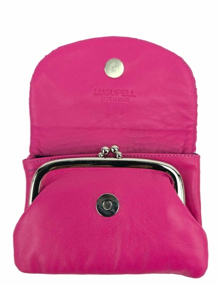 Porta-Moedas Fúcsia com Fecho da Vovó Lugupell Gaudí - Prata