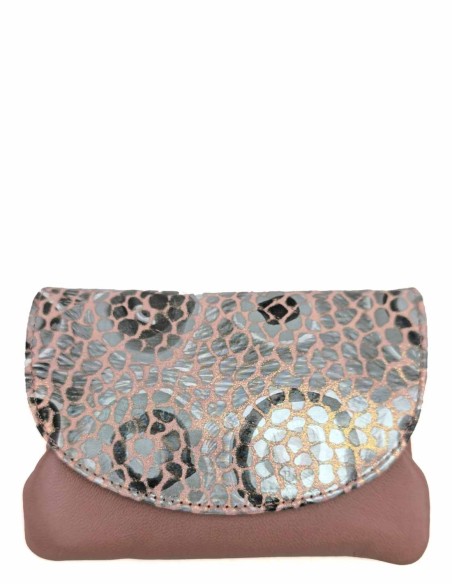 Porta-Moedas Cor-De-Rosa com Fecho da Vovó Lugupell Gaudí - Prata