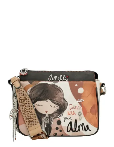 Bandolera Média com 3 Compartimentos Anekke Alma