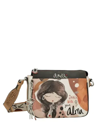 Bandolera Mediana 3 Compartimentos Anekke Alma