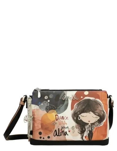 Bandolera Estampada 3 Compartimentos Anekke Alma