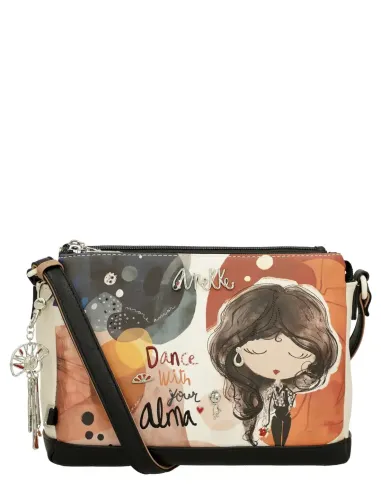 Bandolera Estampada 3 Compartimentos Anekke Alma